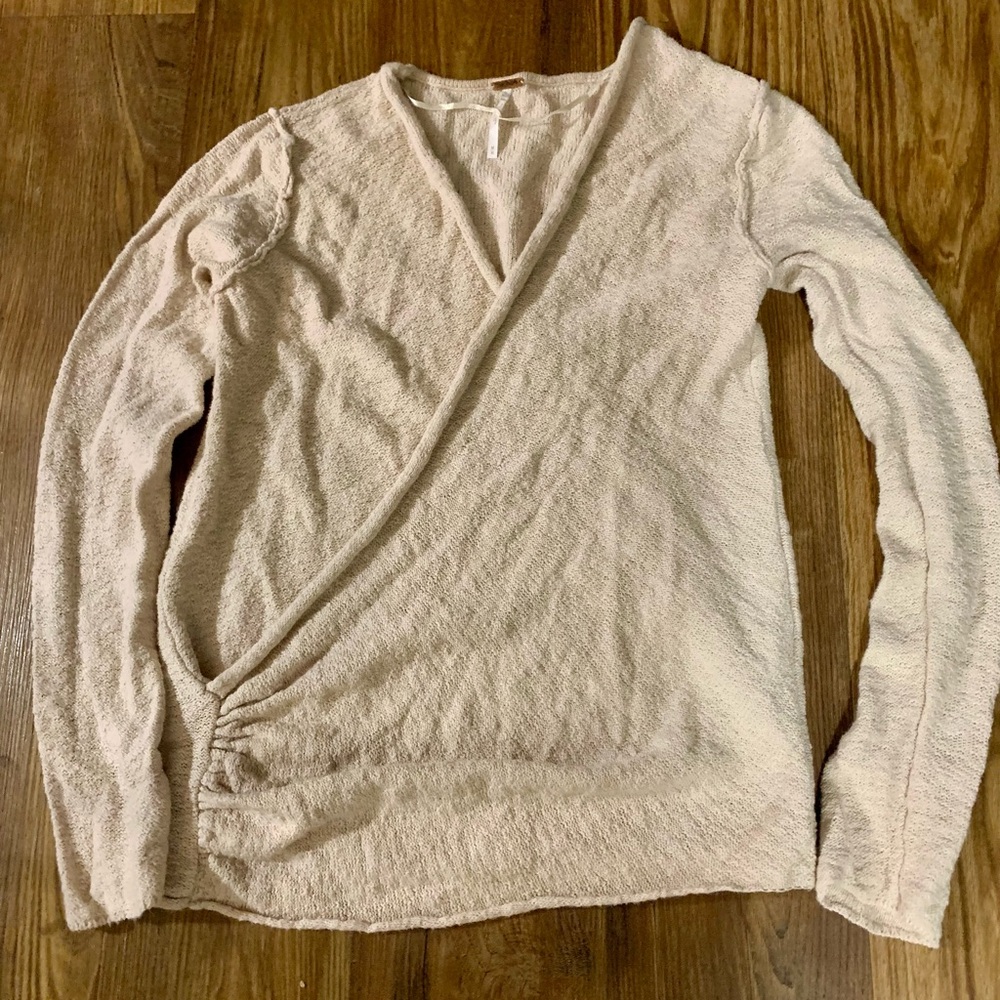 Free People Soft Knit Sweater in Cream